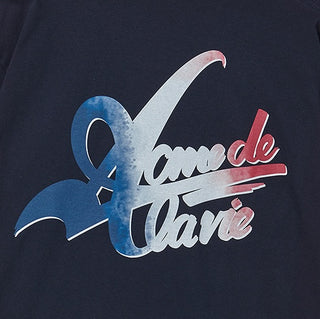 FRENCH SCRIPT LOGO SHORT SLEEVE T-SHIRT DARK NAVY