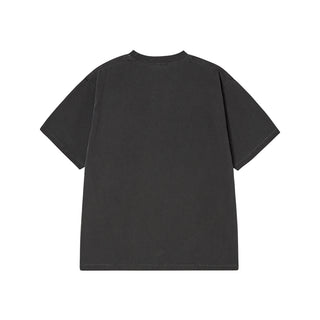 SIMPLE LOGO PIGMENT SHORT SLEEVE T-SHIRT CHARCOAL