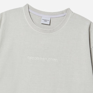 SIMPLE LOGO PIGMENT SHORT SLEEVE T-SHIRT LIGHT GRAY
