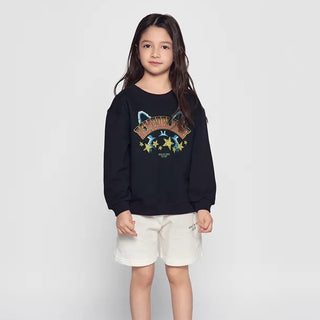 KIDS STAR RABBIT SWEATSHIRT BLACK