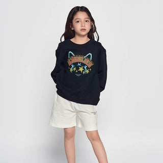 KIDS STAR RABBIT SWEATSHIRT BLACK