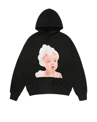 NEW ADLV BABY FACE BUBBLE HOODIE BLACK