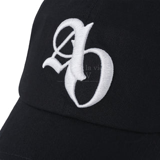 SYMBOL EMBOSSING NEEDLEWORK BALL CAP BLACK