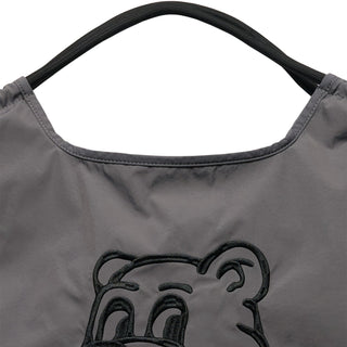 DRAWSTRING NYLON SHOULDER BAG CHARCOAL