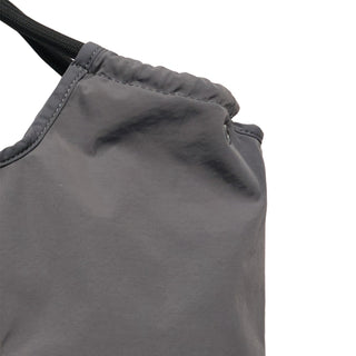 DRAWSTRING NYLON SHOULDER BAG CHARCOAL