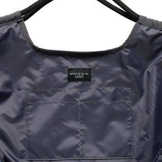 DRAWSTRING NYLON SHOULDER BAG CHARCOAL