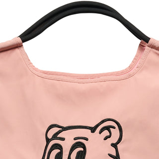 DRAWSTRING NYLON SHOULDER BAG PINK
