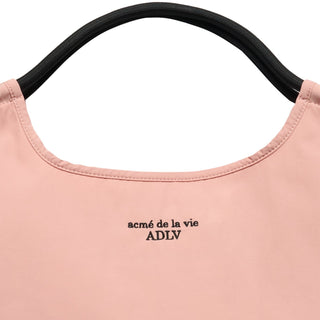 DRAWSTRING NYLON SHOULDER BAG PINK