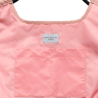DRAWSTRING NYLON SHOULDER BAG PINK