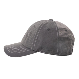 CONTRAST STITCH NYLON BALL CAP CHARCOAL