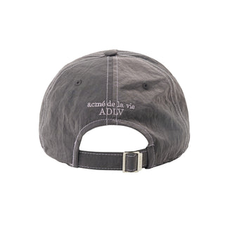 CONTRAST STITCH NYLON BALL CAP CHARCOAL