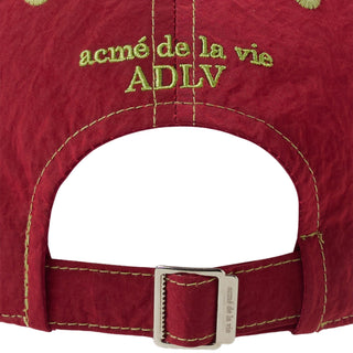 CONTRAST STITCH NYLON BALL CAP WINE