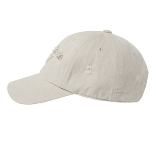 FABRIC LOGO APPLIQUE BALL CAP IVORY