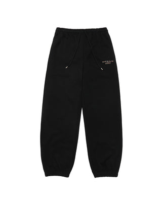 MIXED THREAD JOGGER PANTS BLACK