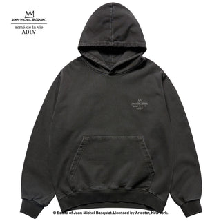 JMB GREETINGS FROM NEW YORK PIGMENT HOODIE CHARCOAL