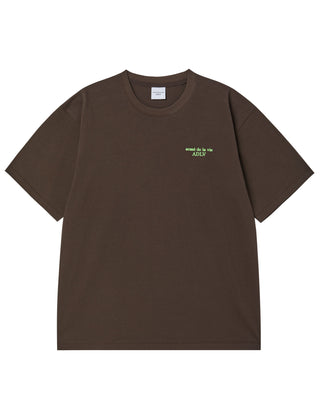 NEON BASIC LOGO SHORT SLEEVE T-SHIRT DARK BROWN