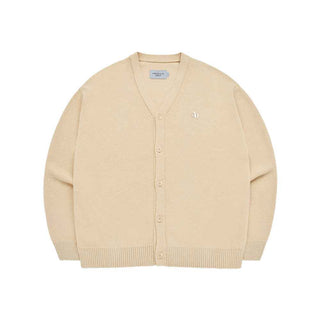 SYMBOL LOGO RIVET TERRY CARDIGAN LIGHT YELLOW