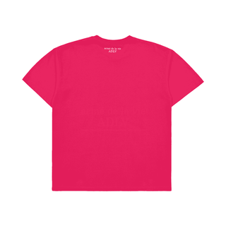 FUZZY HEART ARTWORK SHORT SLEEVE T-SHIRT PINK