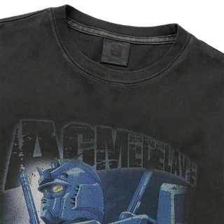 MOBILE SUIT GUNDAM OPERATION V PIGMENT WASHING SHORT SLEEVE T-SHIRT CHARCOAL