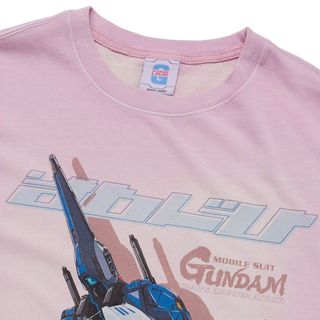 MOBILE SUIT GUNDAM CHAR'S COUNTERATTACK WASHING SHORT SLEEVE T-SHIRT LIGHT PINK