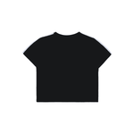 Load image into Gallery viewer, BASIC LOGO EMBOSS PRINTING TRACK CROP T-SHIRT BLACK

