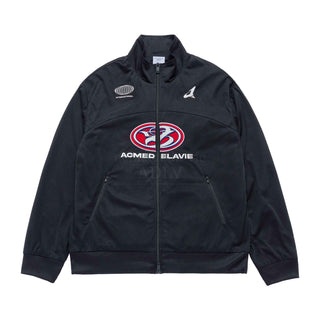 SYMBOL NEEDLEWORK MESH JACKET BLACK