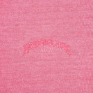 MIDDLE AGE LOGO PIGMENT WASHING SHORT SLEEVE T-SHIRT PINK