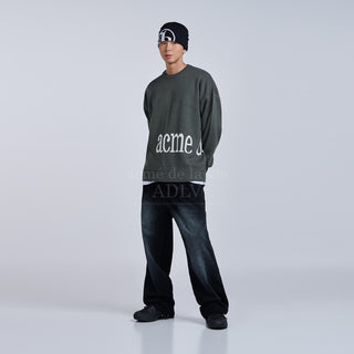 BASIC LOGO SIDE POINT KNIT CHARCOAL