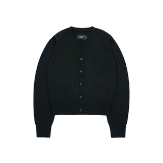 SYMBOL RIVET WOMENS CARDIGAN BLACK