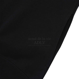 BASIC LOGO NEEDLEWORK PULLOVER SWEATSHIRT BLACK