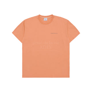 BASIC LOGO BIO WASHING SHORT SLEEVE T-SHIRT PEACH