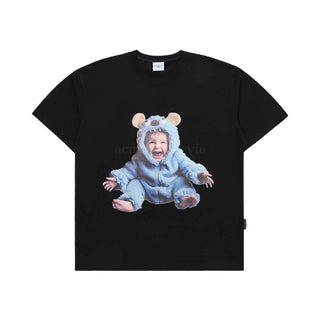 BABY FACE MONSTER BABY SHORT SLEEVE T-SHIRT BLACK