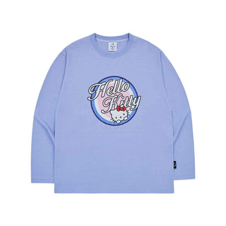 acme de la vie / Sanrio HELLO KITTY ARTWORK LONG SLEEVE T-SHIRT BLUE PURPLE