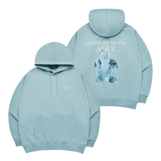 FUZZY DRAGON ARTWORK HOODIE DARK MINT