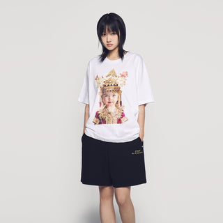 BALI GIRL BABY FACE SHORT SLEEVE T-SHIRT (INDONESIA EXCLUSIVE) WHITE