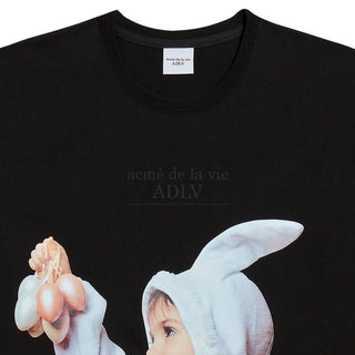 ADLV BABY FACE SHORT SLEEVE T-SHIRT BLACK RABBIT