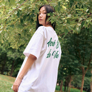 SCRIPT LOGO PRINTING SHORT SLEEVE T-SHIRT WHITE