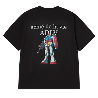MOBILE SUIT GUNDAM BASIC LOGO SHORT SLEEVE T-SHIRT BLACK