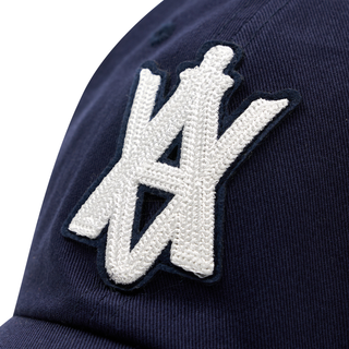 A LOGO EMBLEM CHAIN EMBOSSING PATCH BALL CAP NAVY
