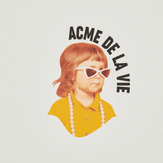 MINI BABY FACE YELLOW SHIRT SHORT SLEEVE T-SHIRT CREAM