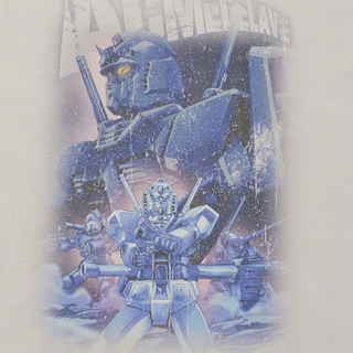 MOBILE SUIT GUNDAM OPERATION V PIGMENT WASHING SHORT SLEEVE T-SHIRT LIGHT GRAY