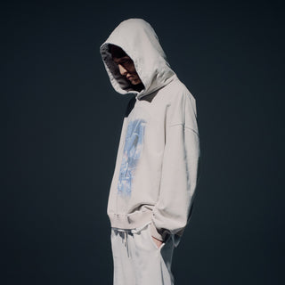 MOBILE SUIT GUNDAM OPERATION V BIO WASHING HOODIE LIGHT GRAY