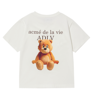 KIDS AC BEAR BASIC LOGO SHORT SLEEVE T-SHIRT CREAM