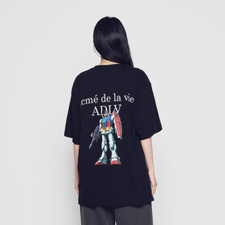 MOBILE SUIT GUNDAM BASIC LOGO SHORT SLEEVE T-SHIRT BLACK