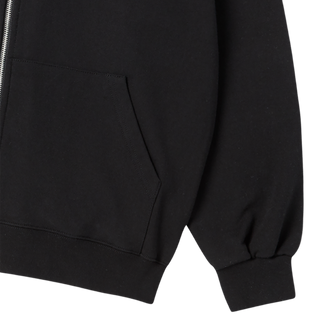 MOBILE SUIT GUNDAM BASIC LOGO HOODIE ZIP UP BLACK