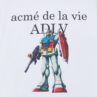 MOBILE SUIT GUNDAM BASIC LOGO SHORT SLEEVE T-SHIRT WHITE