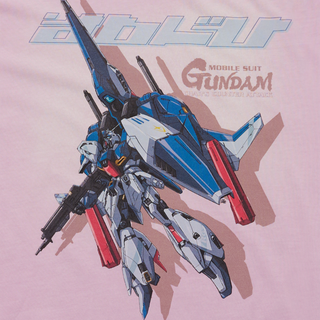 MOBILE SUIT GUNDAM CHAR'S COUNTERATTACK WASHING SHORT SLEEVE T-SHIRT LIGHT PINK