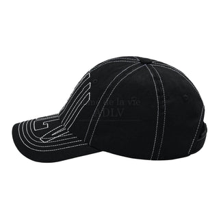 ADLV FRONT STITCH BALL CAP BLACK