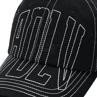 ADLV FRONT STITCH BALL CAP BLACK