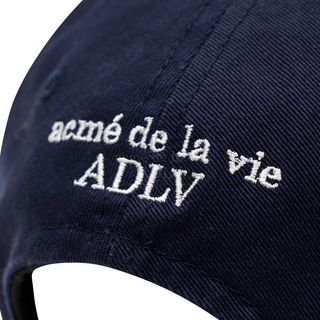 A LOGO EMBLEM CHAIN EMBOSSING PATCH BALL CAP NAVY